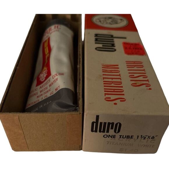 Duro Acrylic Artist Paint, Titanium White Tube 5 Fl Oz NEW IN Original Box - Picture 4 of 4